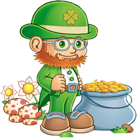 a leprechaun with a pot of gold